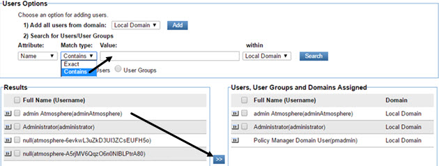 Add permissions: assigning user to role
