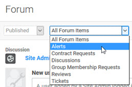 User forum search: forum items