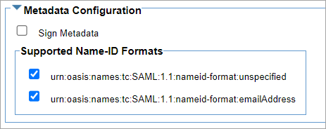 Policy Manager, SAML setup -- Metadata Configuration