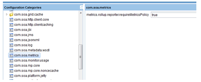 Changing the metrics rollup configuration