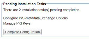 Pending Installation tasks, ND container