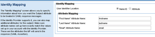 Policy Manager, SAML setup --Identity mapping
