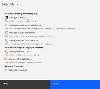 Admin Console, 2022.1.0: Dashboard -- Select Metric