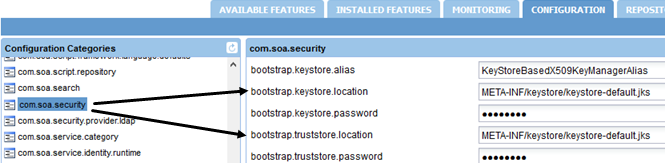 Configuring the keystore and truststore location